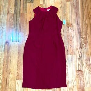 NEW Zelda MIdi Dress sz 4 burgundy red